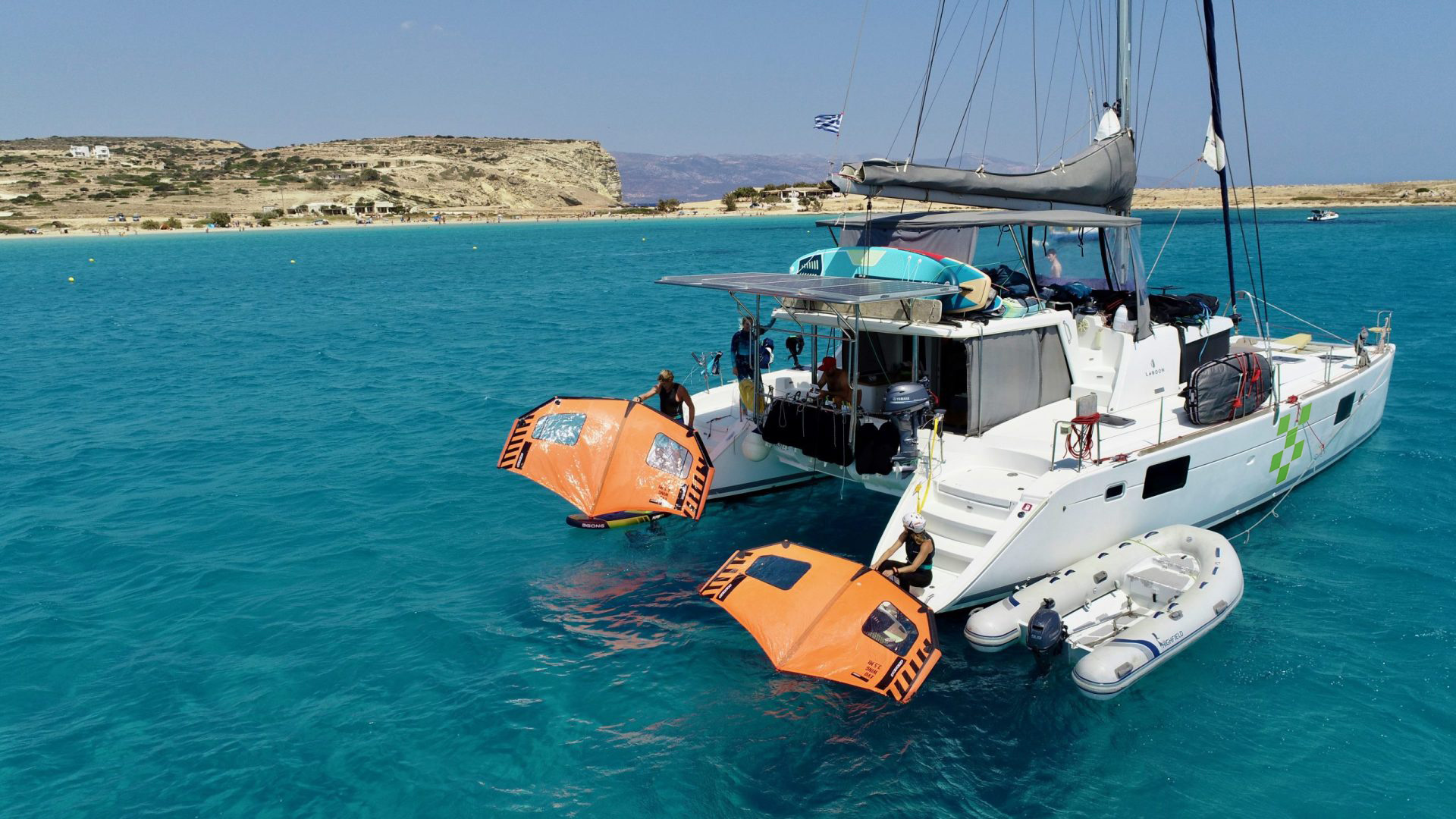 kite catamaran cruise greece koufonisia